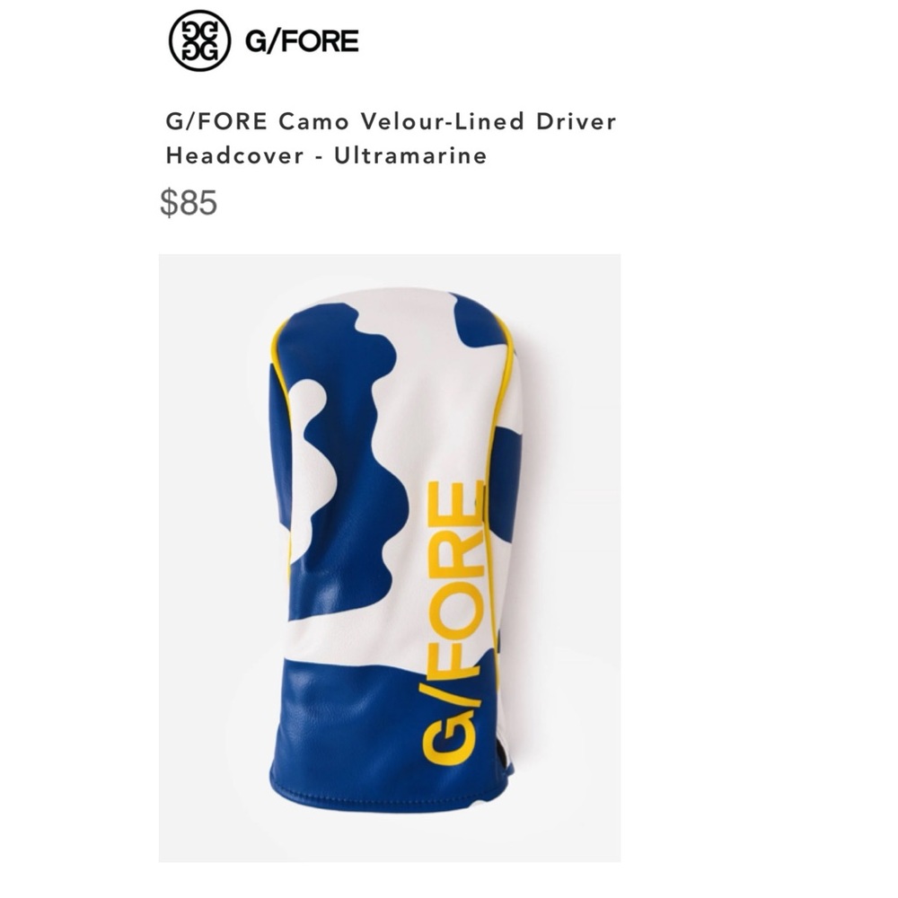 G/FORE Camo Velour-Lined Driver Headcover - Ultramarine